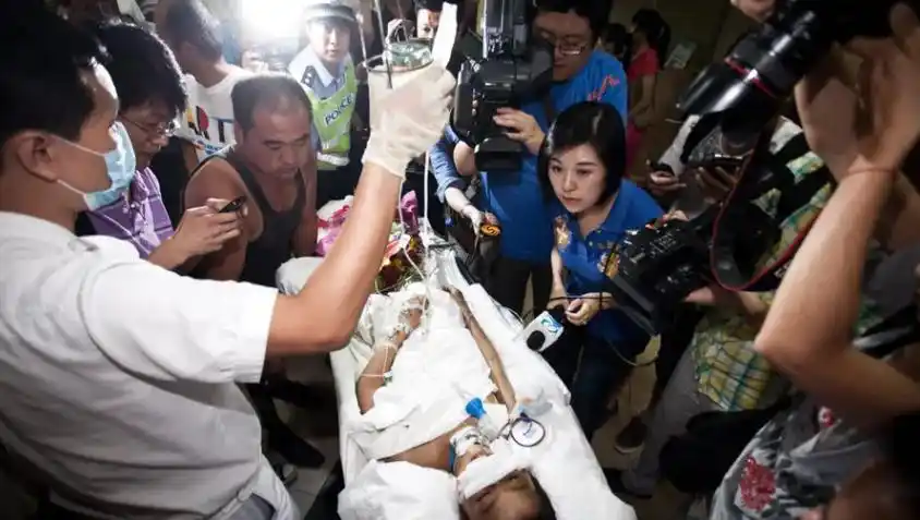 多年前山东男孩被工友开玩笑,用高压泵往体内充气,五脏严重损坏