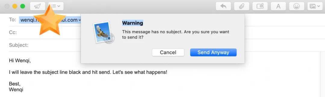Subject栏注明这封邮件是关于什么具体的学科/作业/话题