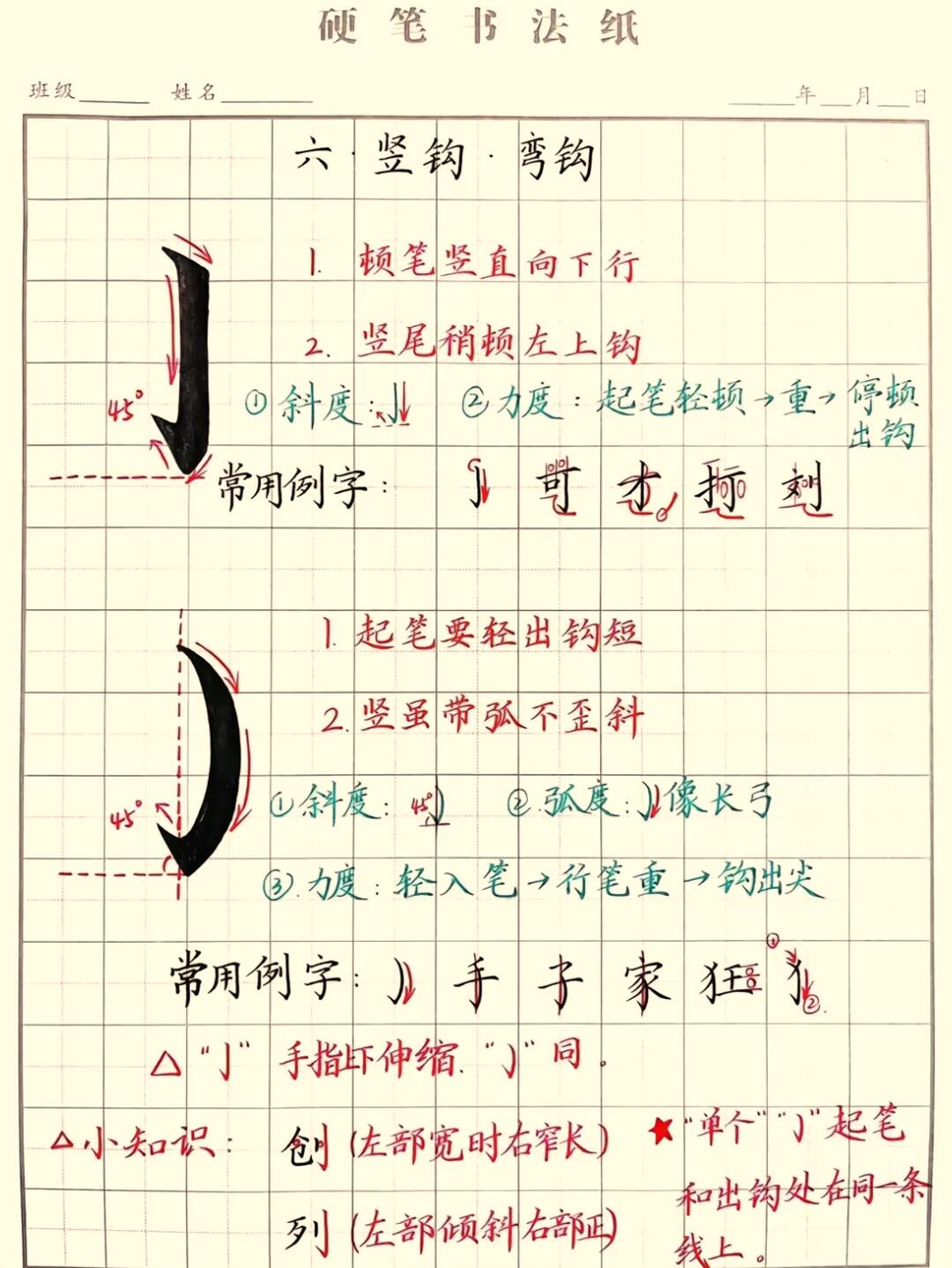 硬笔书法入门：9大基础笔画拆解，手把手教你写好每一笔