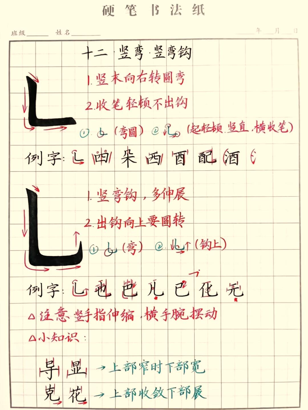 硬笔书法入门：9大基础笔画拆解，手把手教你写好每一笔