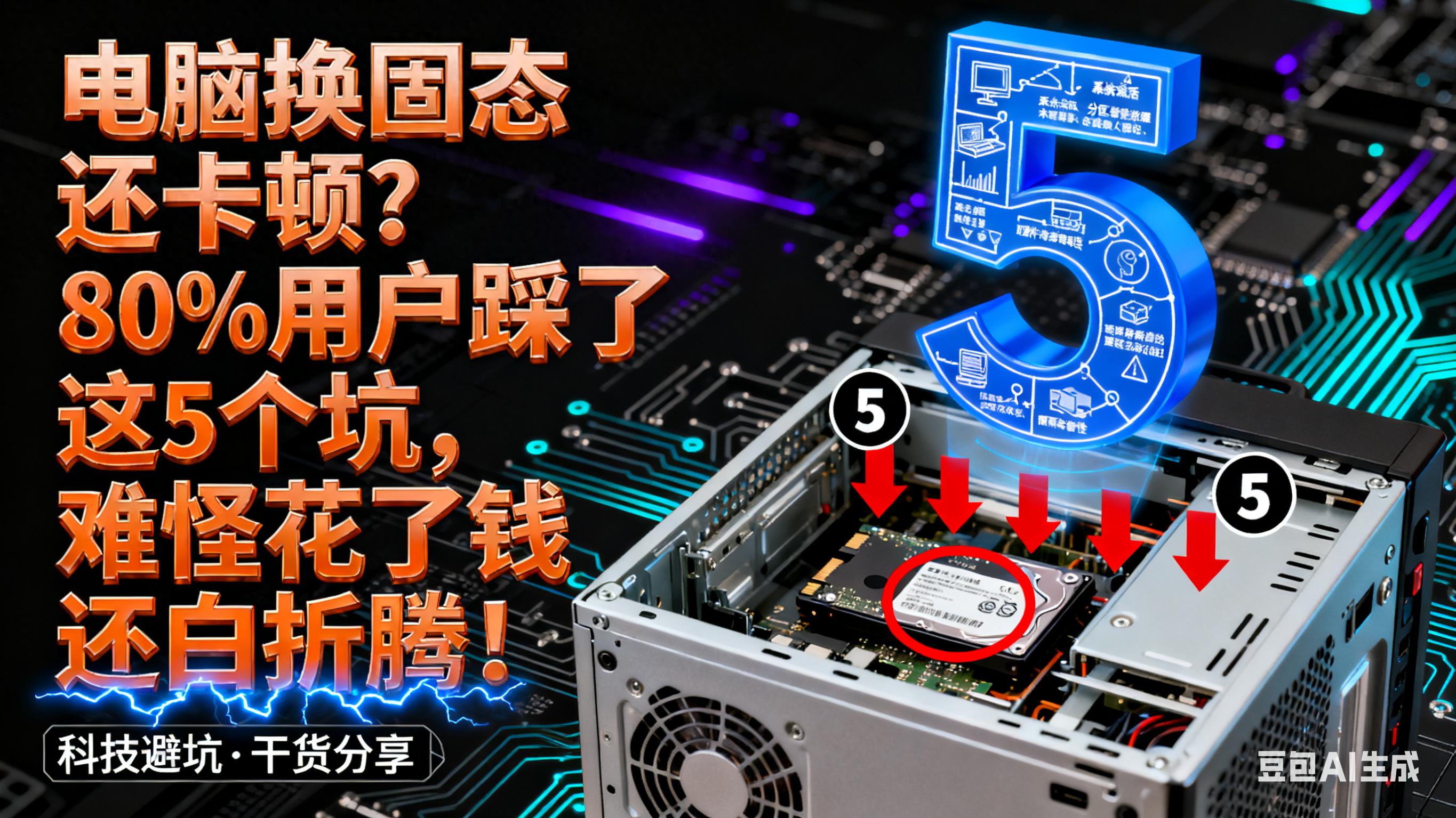 电脑换固态还卡顿？80%用户踩了这5个坑，难怪花了钱还白折腾！