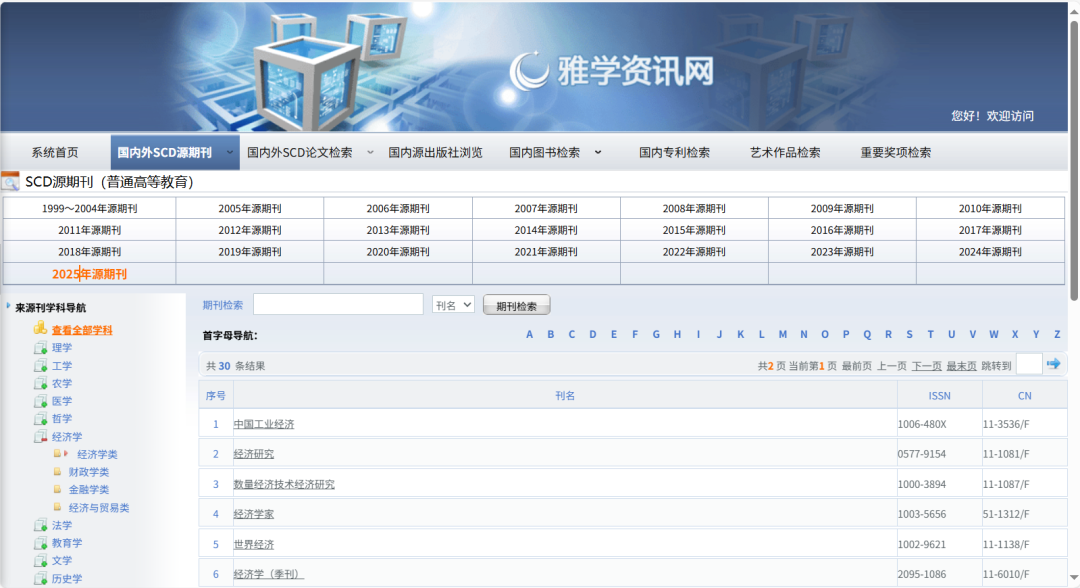 2025最新版核心期刊目录合集（北核、南核、CSCD、科核、AMI…）