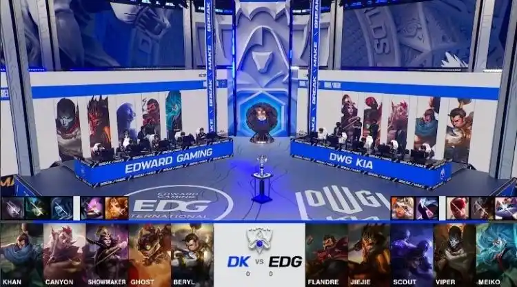 《英雄联盟》S11总决赛,EDG惊险3:2战胜DK夺LPL第三座S赛冠军