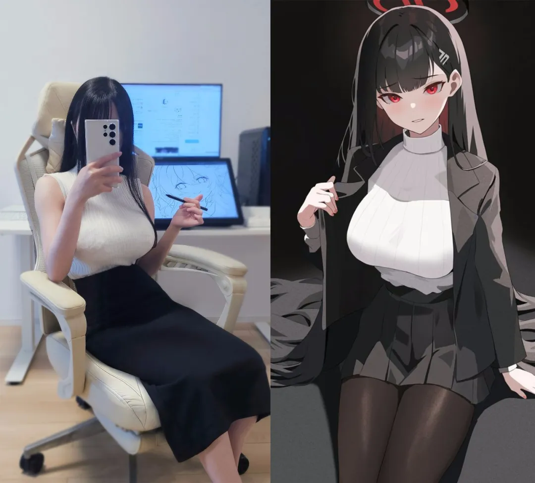 日本美女画师被质疑用AI,晒自拍cos力证清白,因身材太震撼火遍外网