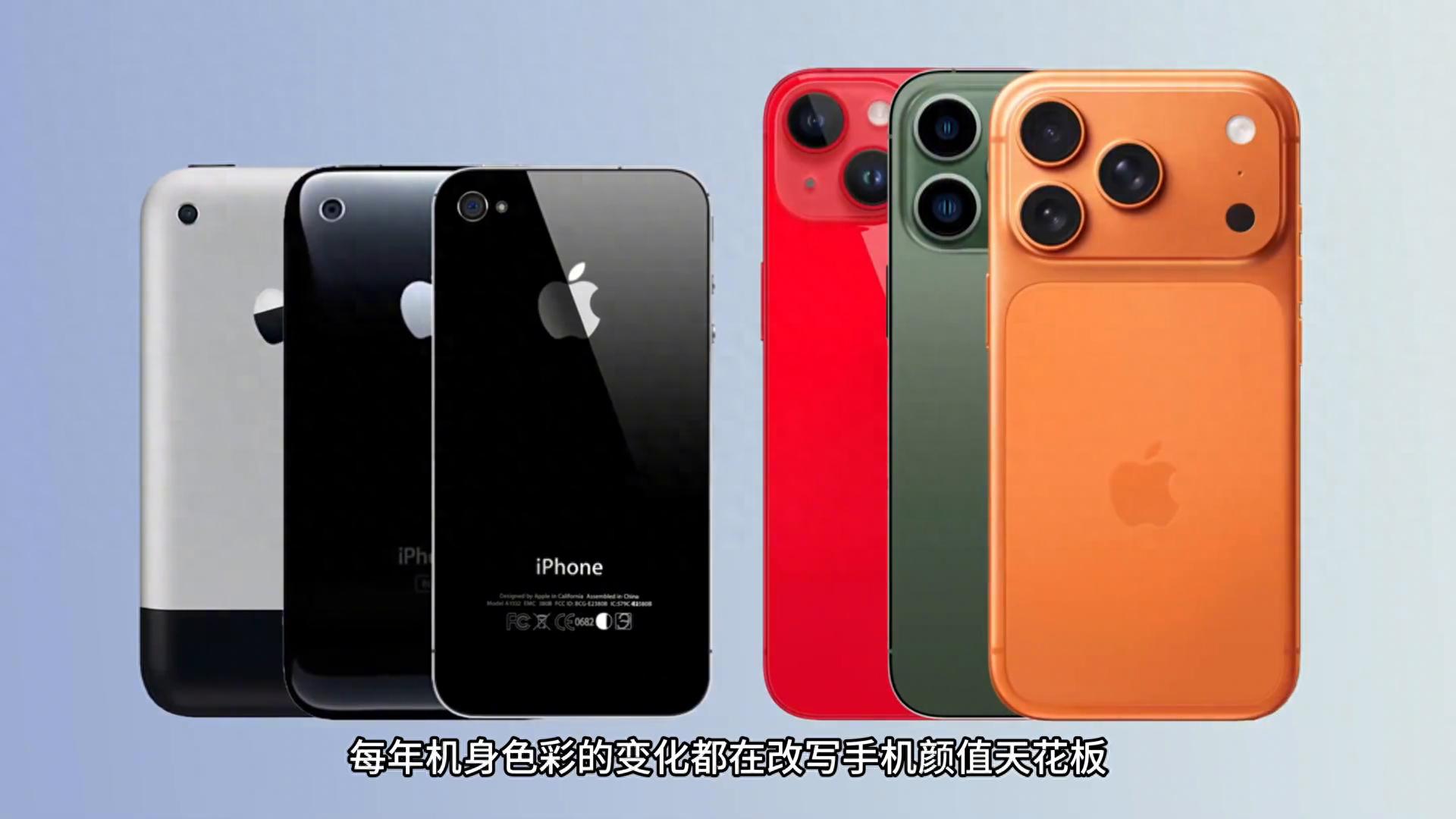 iPhone历代配色2007-2025：每一代都是时代流行色！