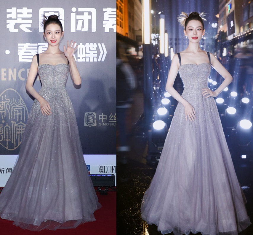 北京时装周，颖儿吉娜仙女裙甜美，姚安娜国风礼服大气却增龄？