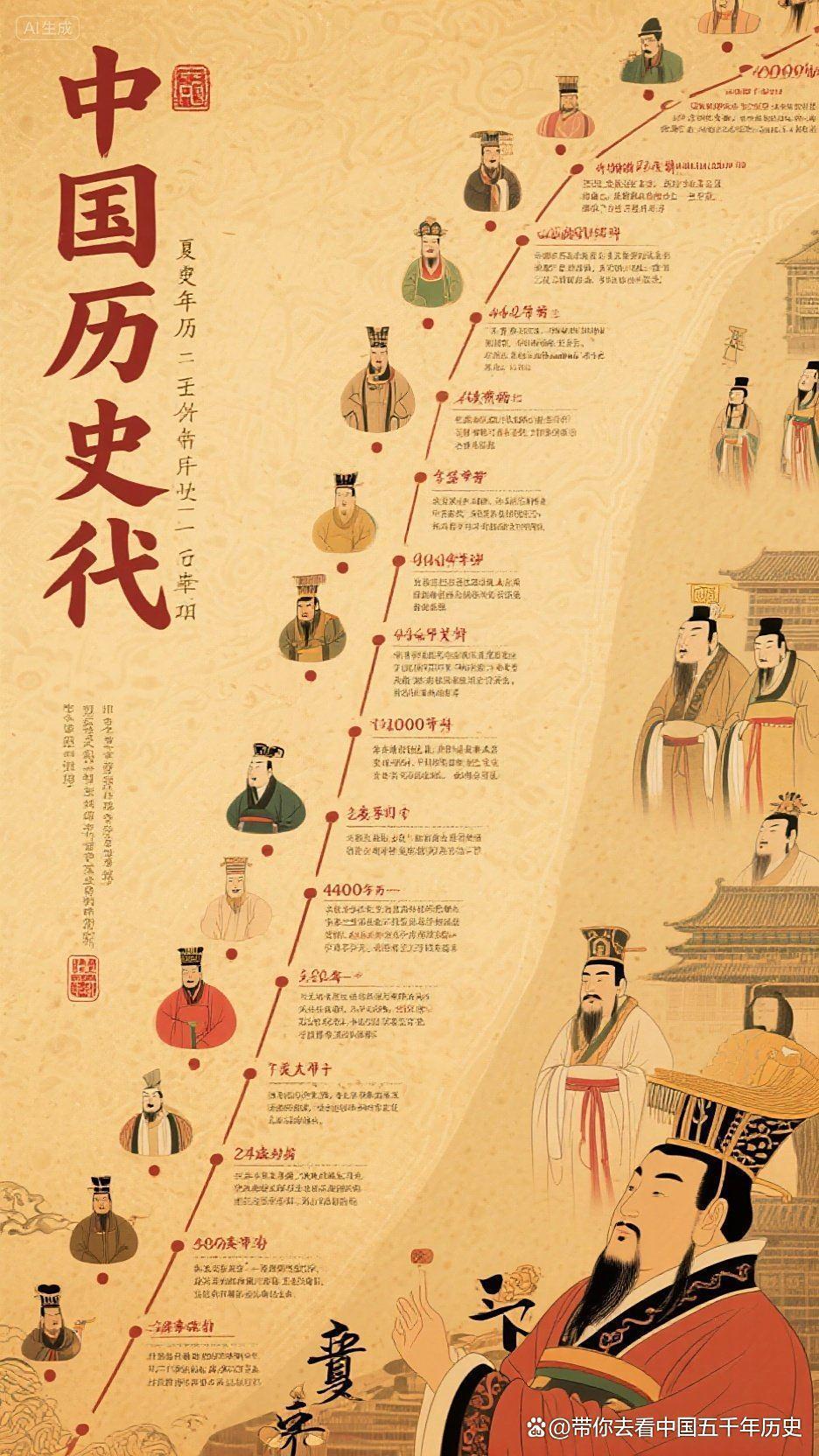 从夏朝起看尽四千年朝代,一口气读完中国历史,朝代顺序清晰可见