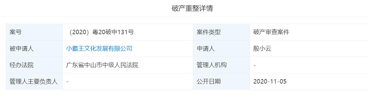 被申请破产的小霸王：多次被列为老赖，背后投资方陷欠款风波