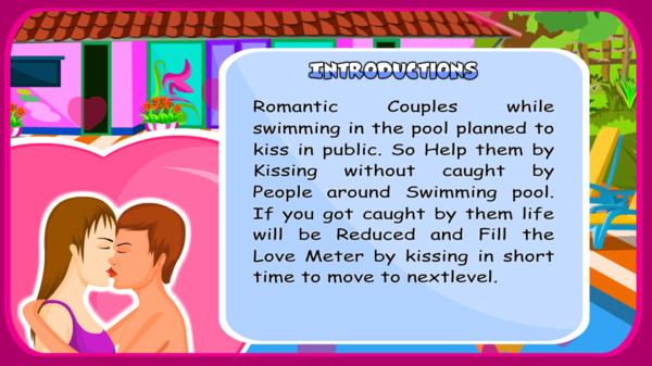 情侣游泳池接吻