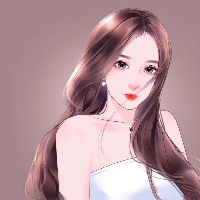 手绘头像女卡通可爱背影，微信头像卡通可爱手绘