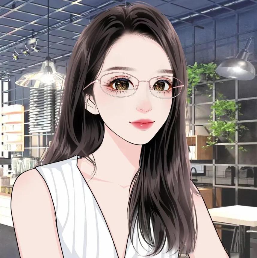 手绘头像女卡通可爱背影，微信头像卡通可爱手绘