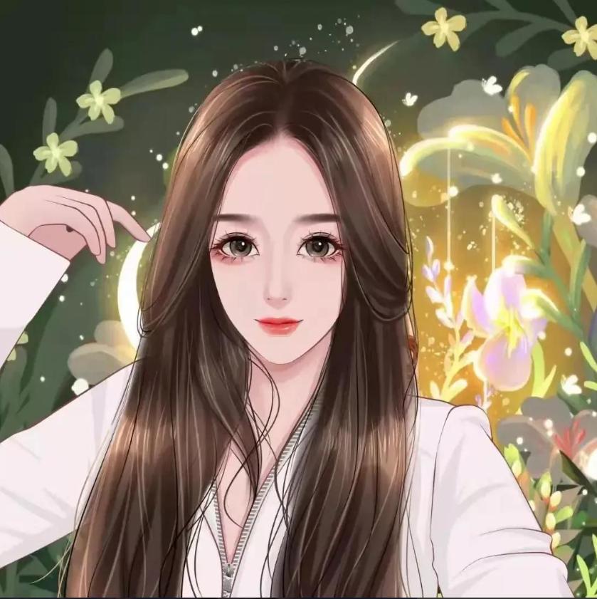 手绘头像女卡通可爱背影，微信头像卡通可爱手绘