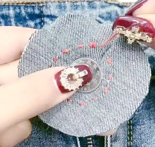 自制牛仔布纽扣，轻松修复脱落扣子