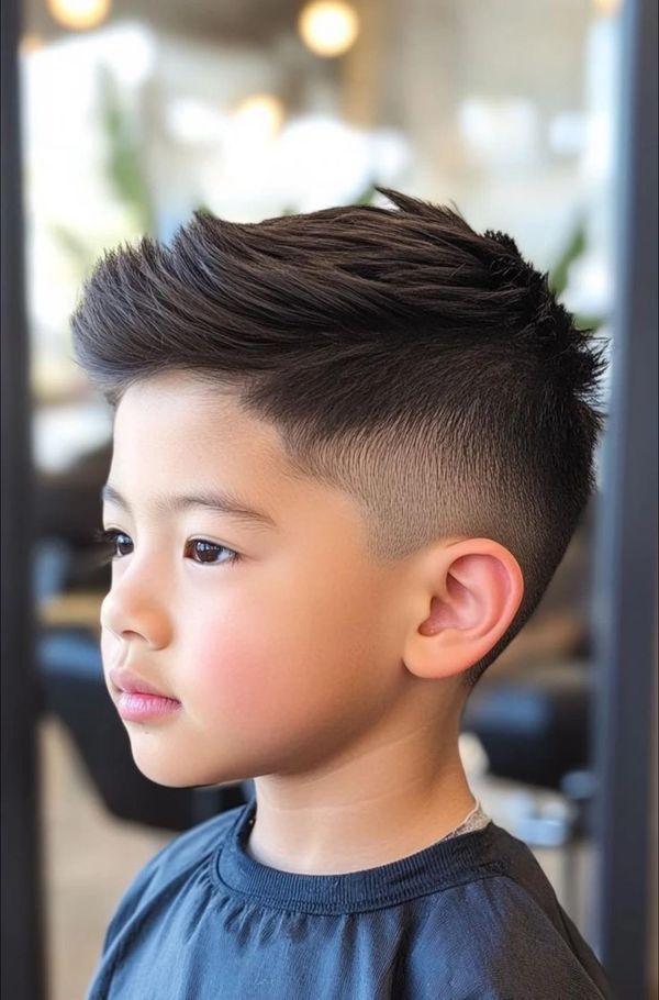 小男孩发型有多绝？渐变、刻痕……把童真和潮流焊死在头上