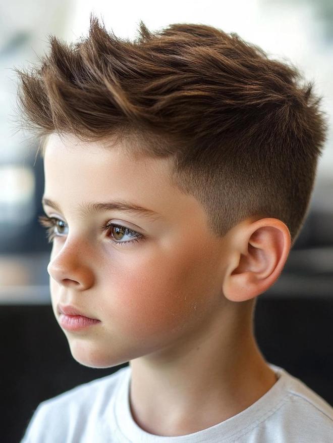 小男孩发型有多绝？渐变、刻痕……把童真和潮流焊死在头上
