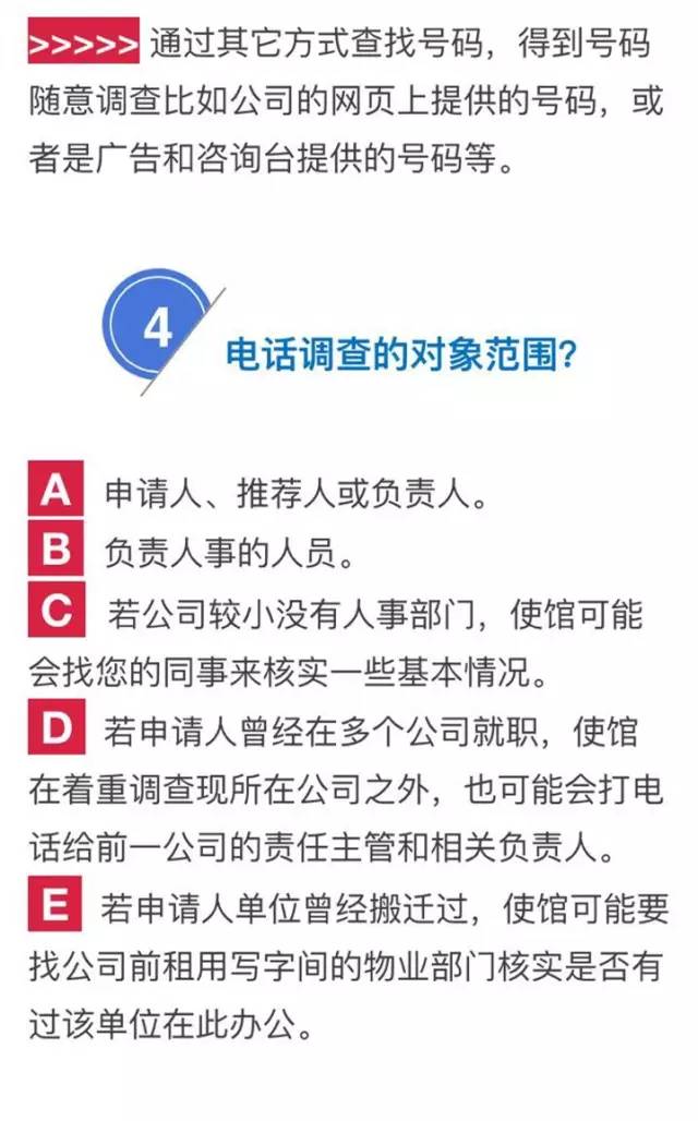 接到使馆签证申请调查电话，我该怎么说？
