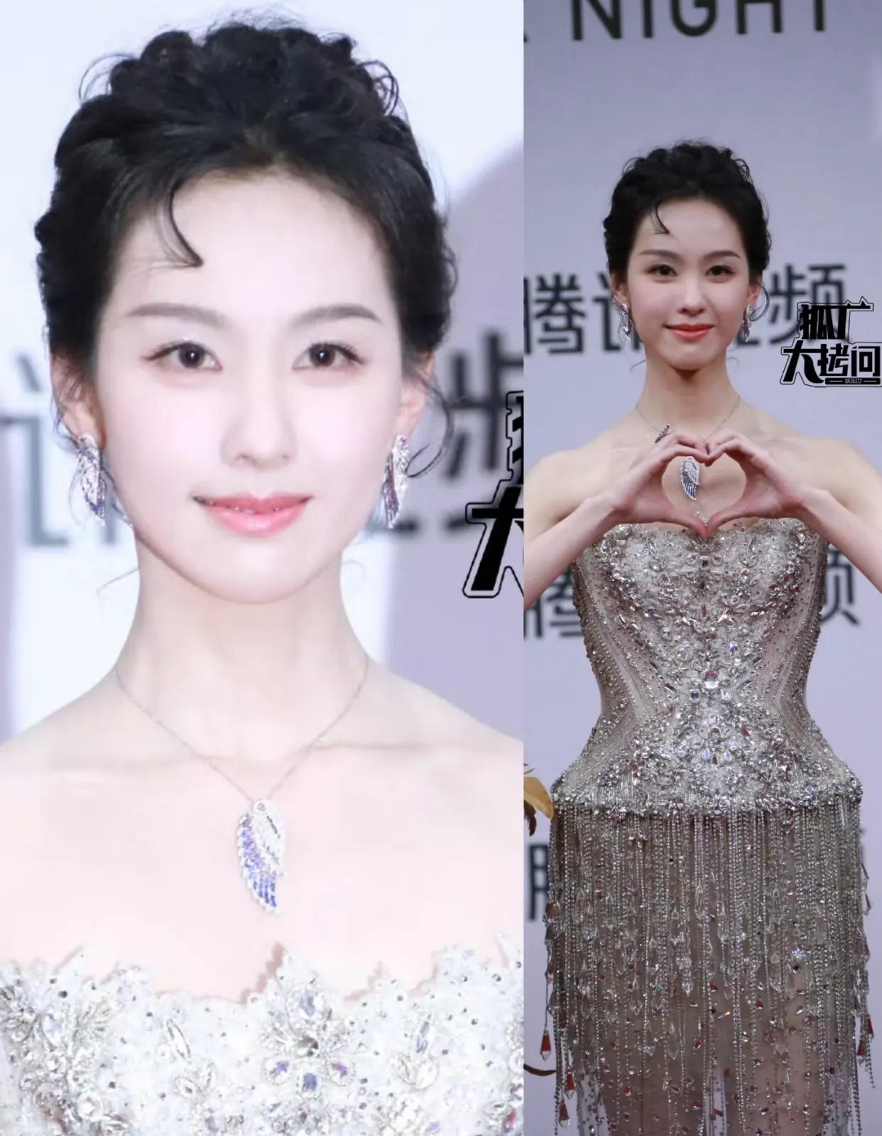 星光大赏红毯女星生图比拼：宋茜衣服廉价，秦岚憔悴，只有她赢了