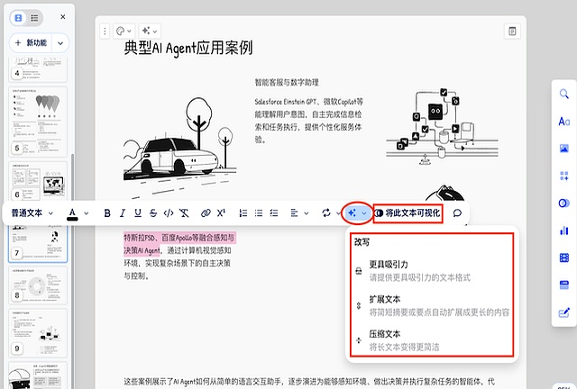 网友推荐给AI大神卡帕西的AI PPT产品，能写、能画、还能帮忙润色