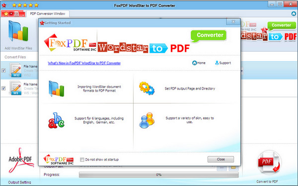 WordStar转换到PDF转换器  v3.0官方版