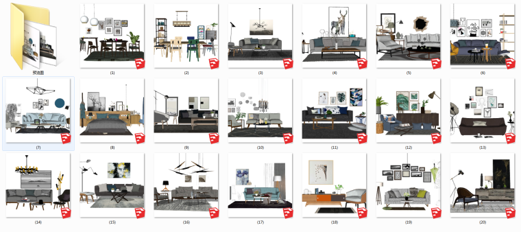 室内设计资源|600套超全草图大师模型Sketchup模型SU草图精品模型下载!