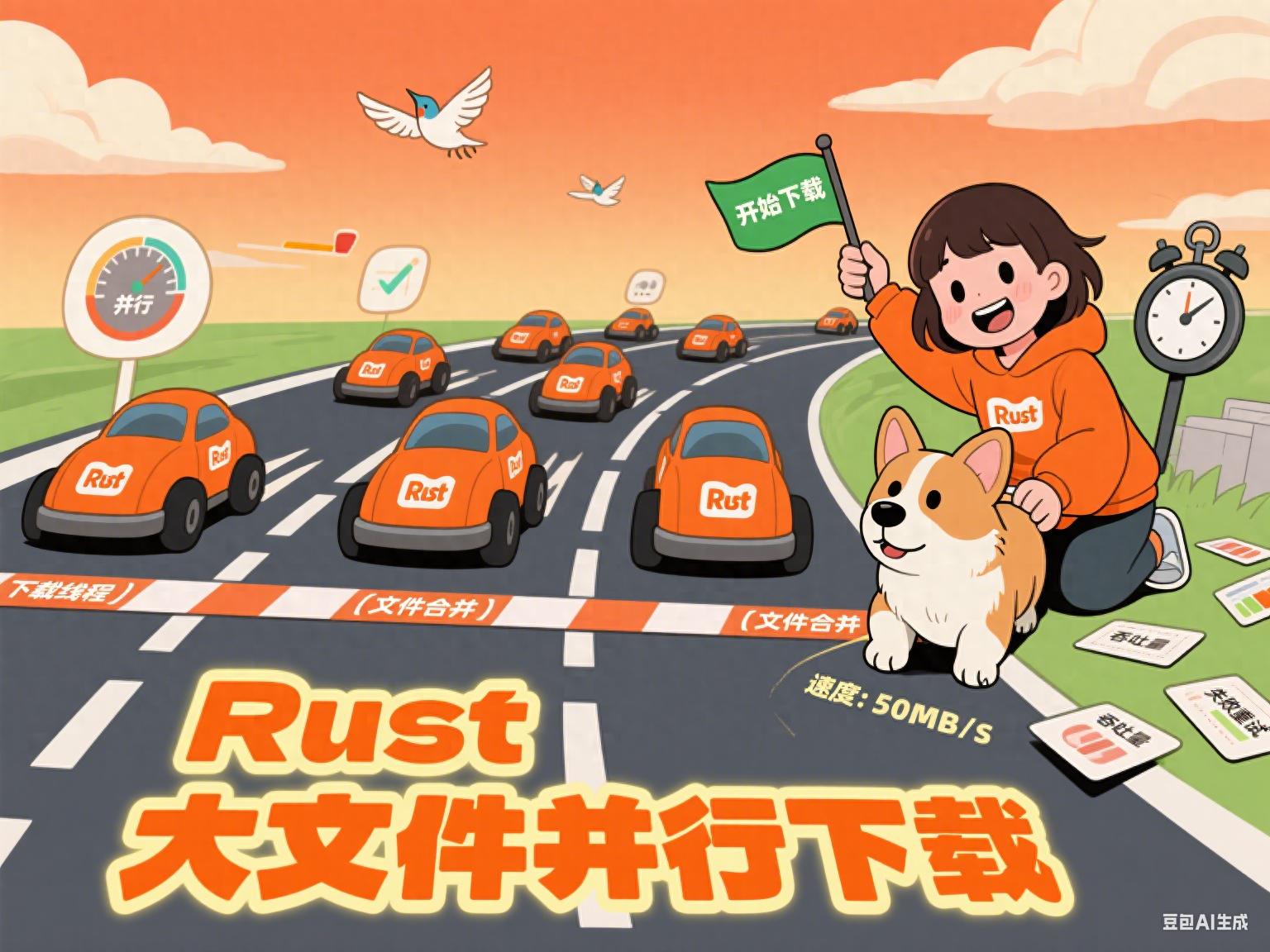 Rust 大文件并行下载：像 “多人搬砖盖房子” 一样提速