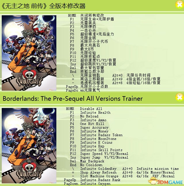 无主之地：前传 全版本二十五项修改器[3DMGAME]