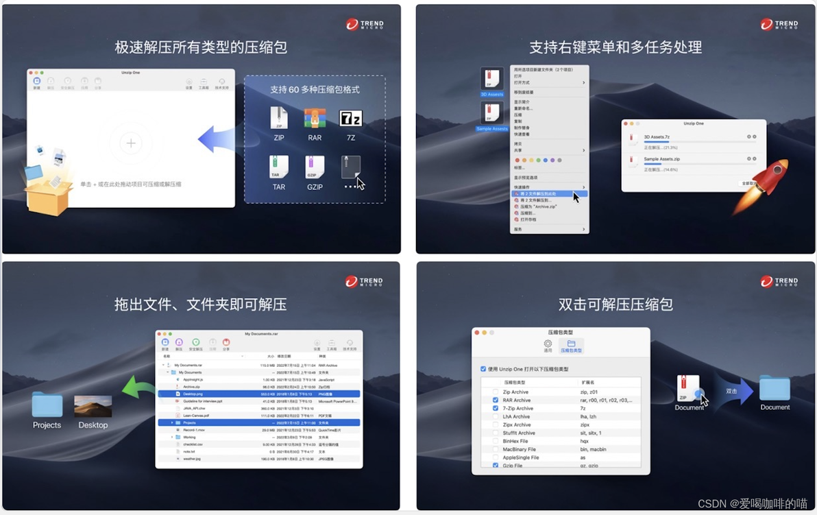 Mac解压缩软件测评，推荐解压Rar，7Z, winzip的解压神器，Mac免费解压缩软件下这足够