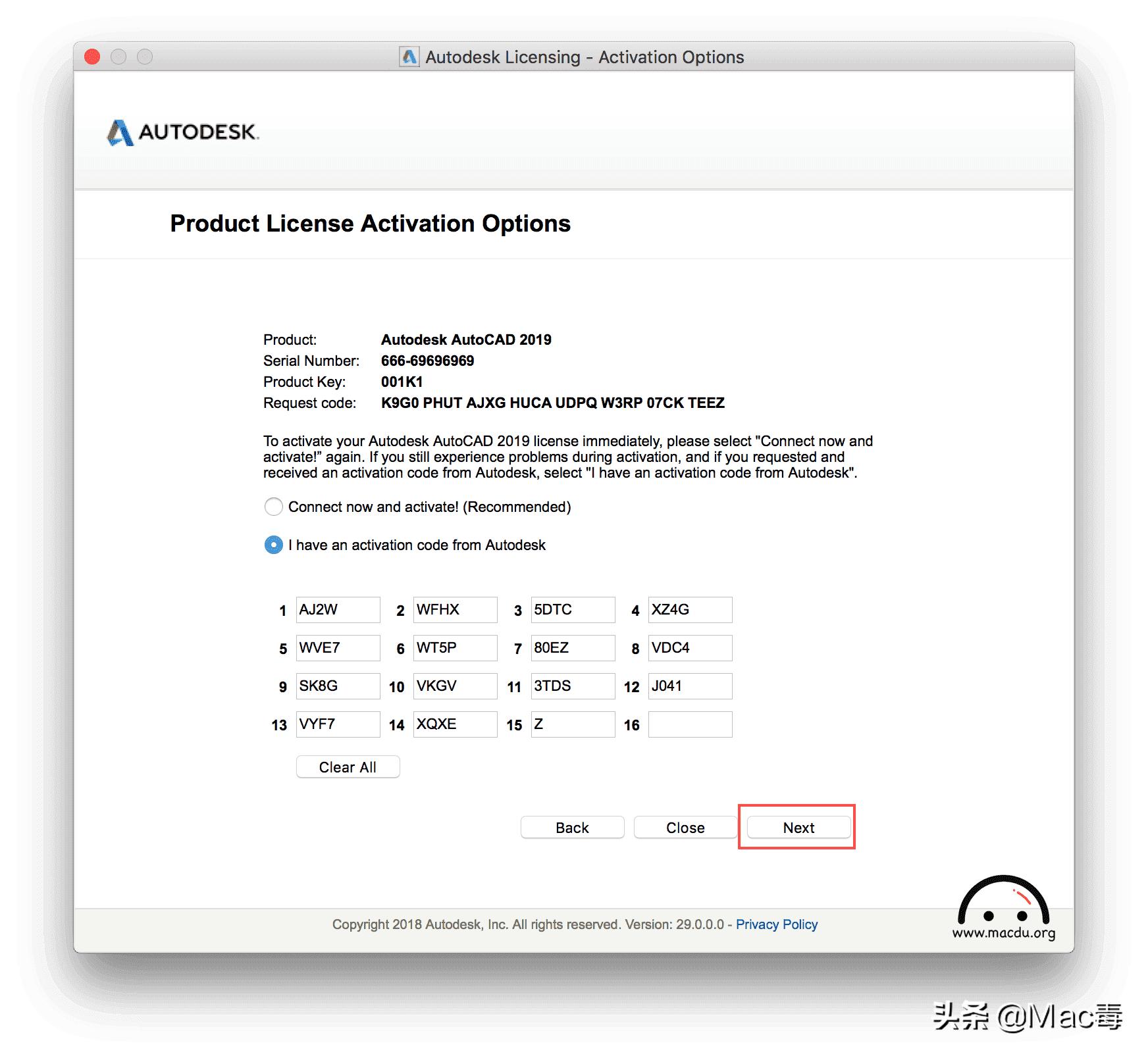 Autodesk AutoCAD 2019 for Mac v2019.0.1 中文汉化完整破解教程