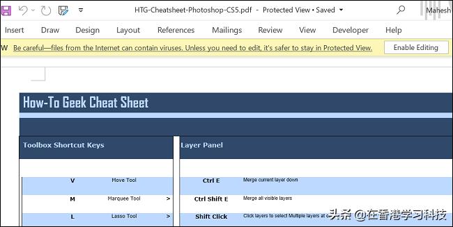 如何在 Microsoft Word 中打开 PDF