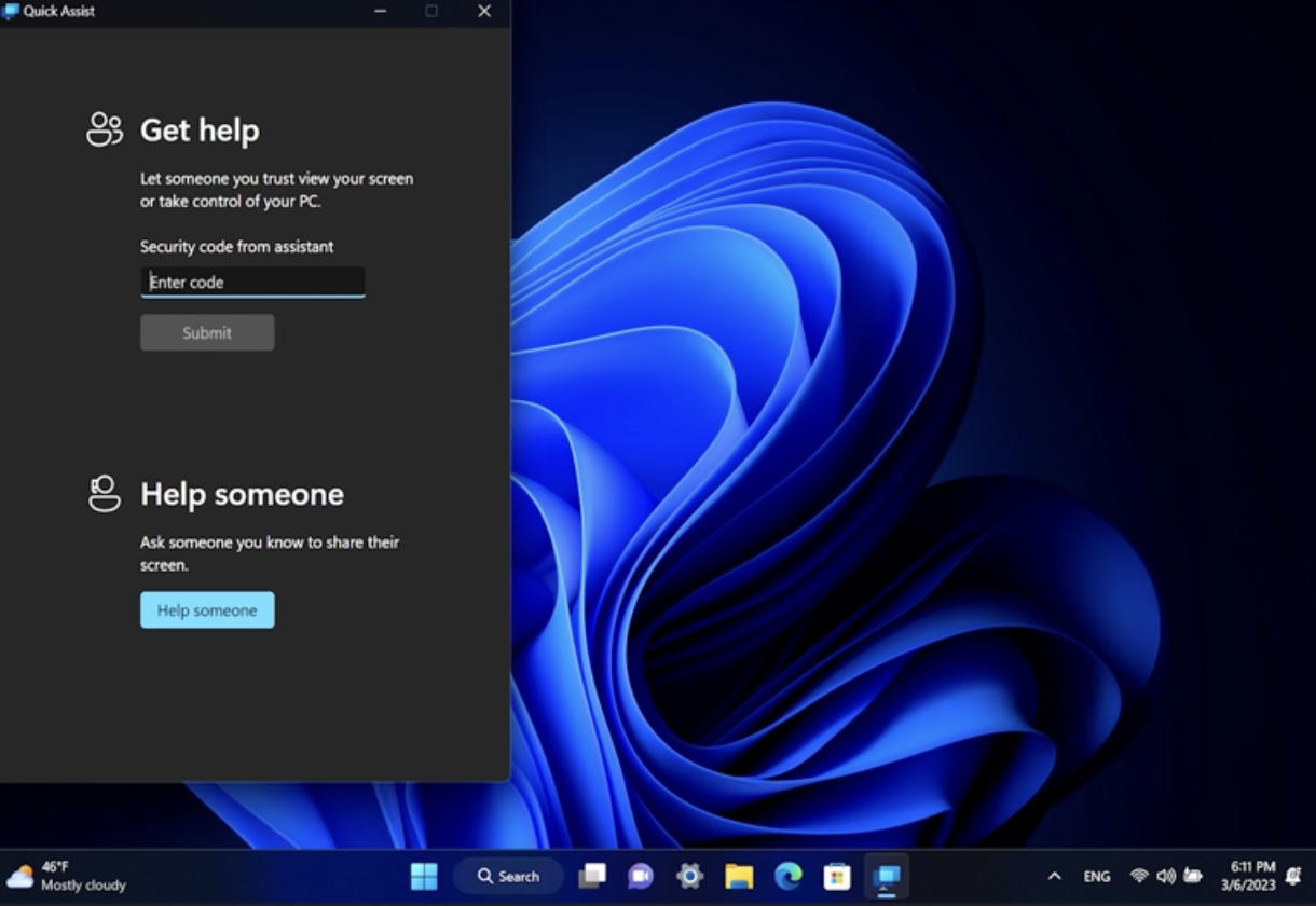 微软 Win10/11 系统内置“快速助手”应用遭黑客滥用，用于从事钓鱼勒索软件攻击行动