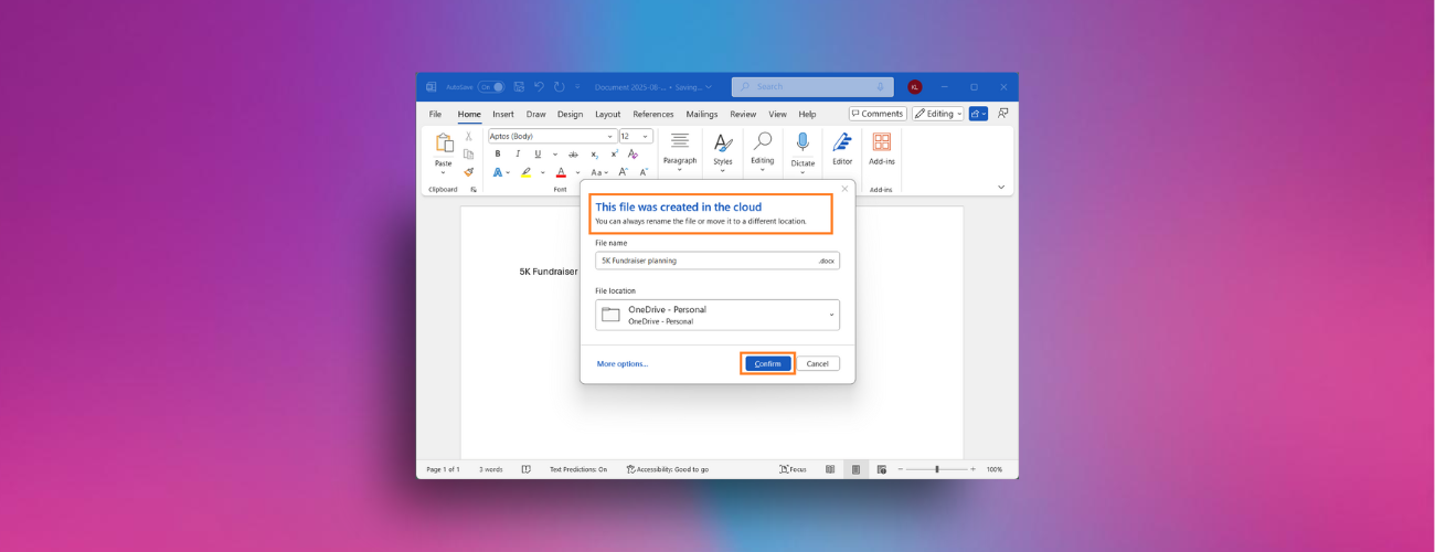 微软邀测Win10 / Win11版 Word新特性：新建文档自动保存到云端