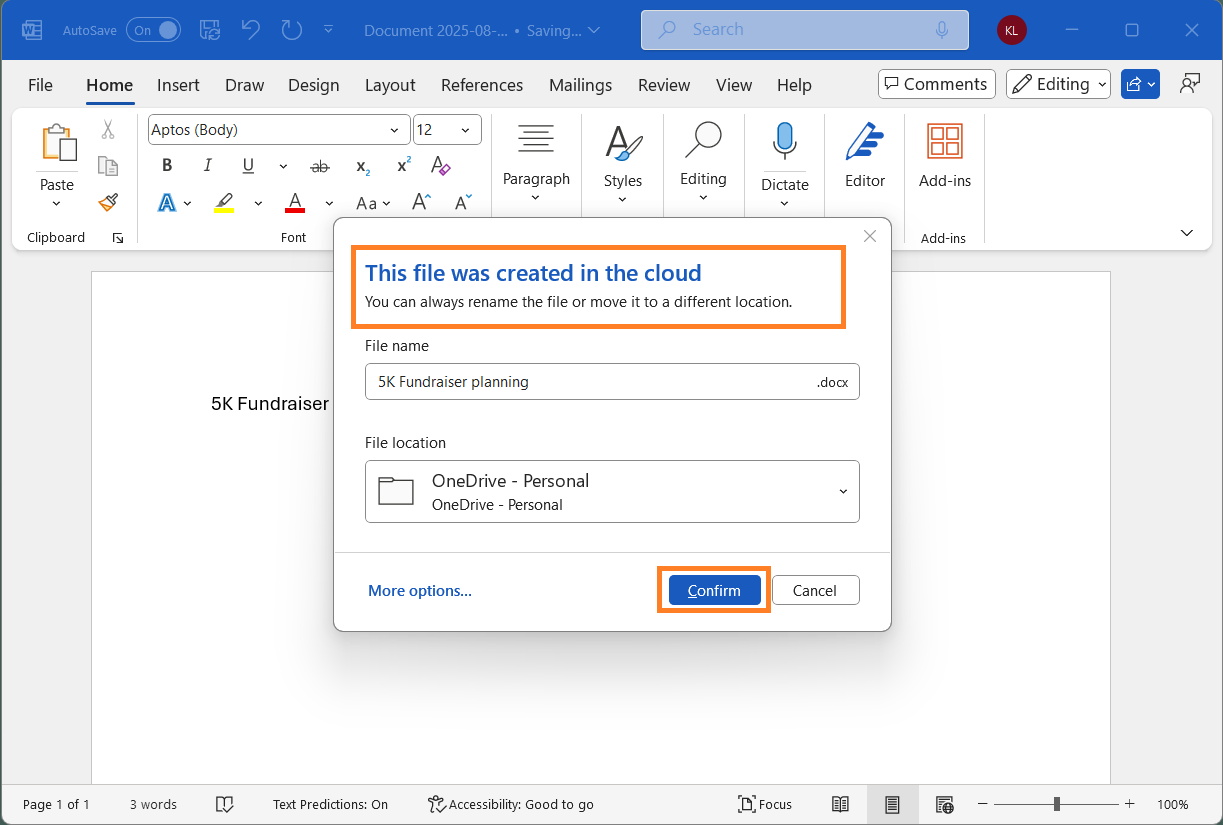 微软邀测Win10 / Win11版 Word新特性：新建文档自动保存到云端