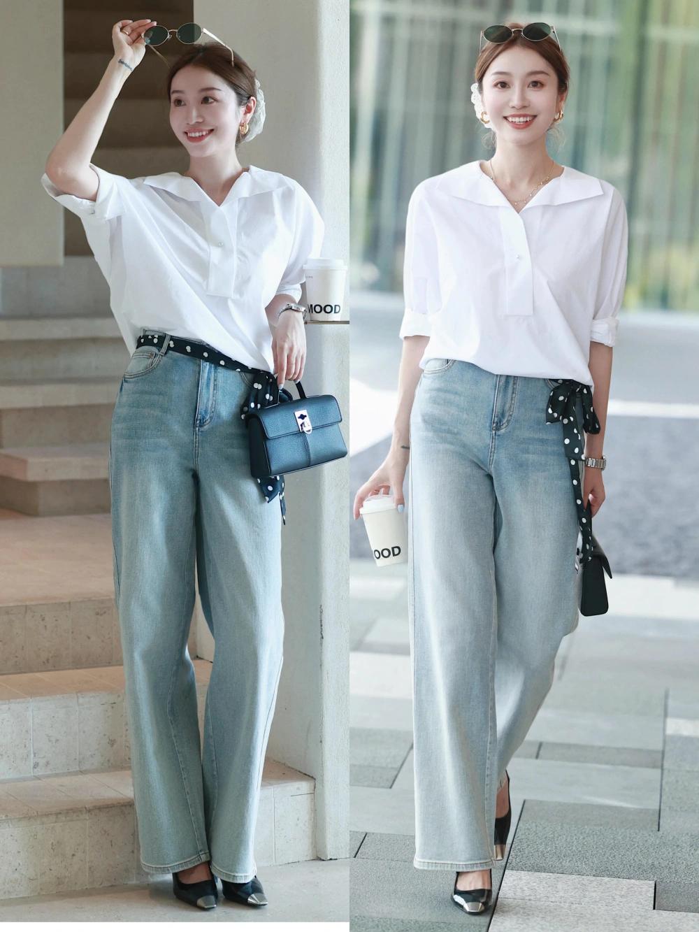 春日“万能搭”牛仔裤，衬衫针织衫都爱它！