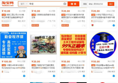 大学生现网购毕业设计:价格几百至上千,导师知道也不会管