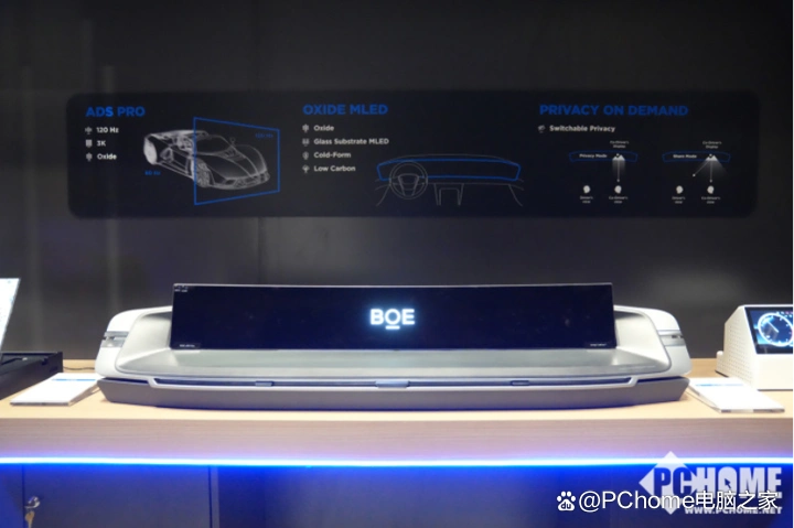 CES2024:京东方全球首发45英寸9K氧化物Mini LED车载贯穿屏