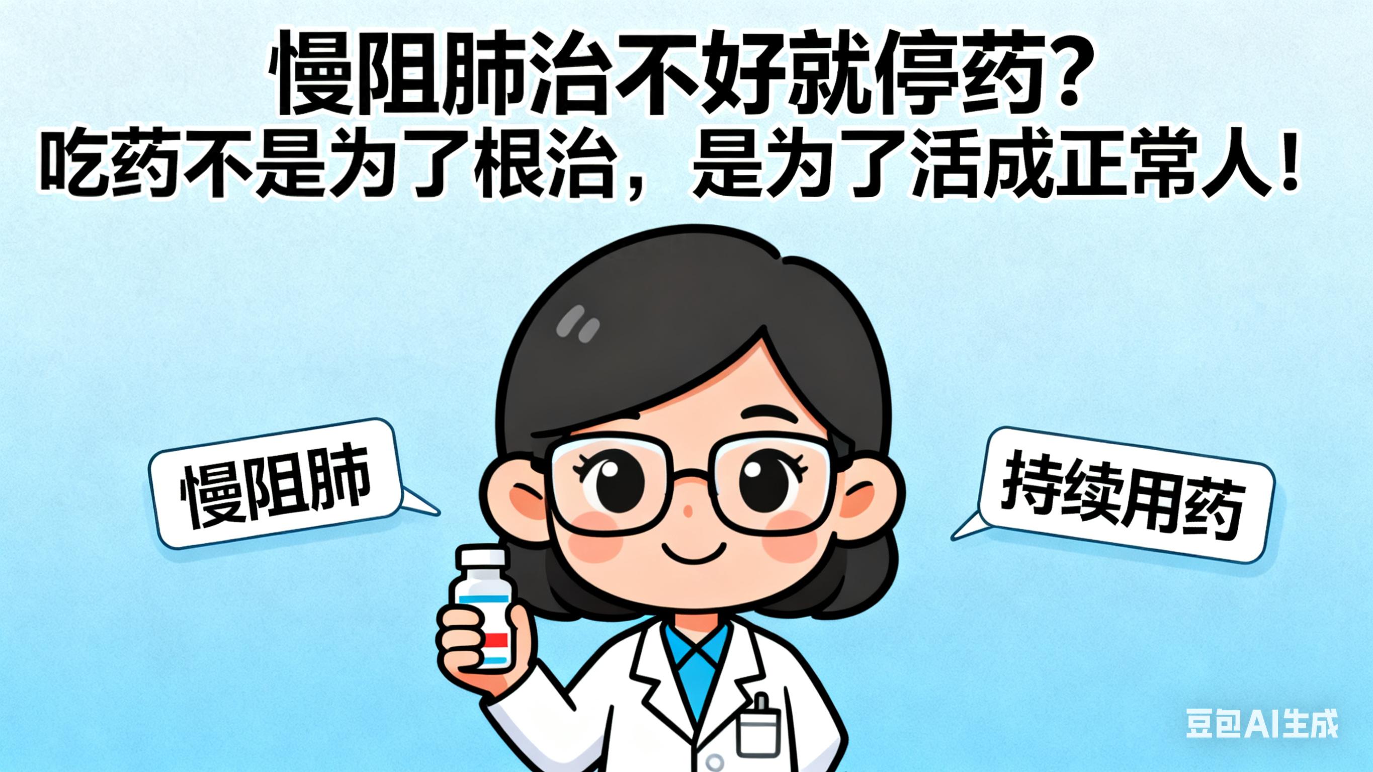 慢阻肺治不好就停药?吃药不是为了根治,是为了活成正常人!