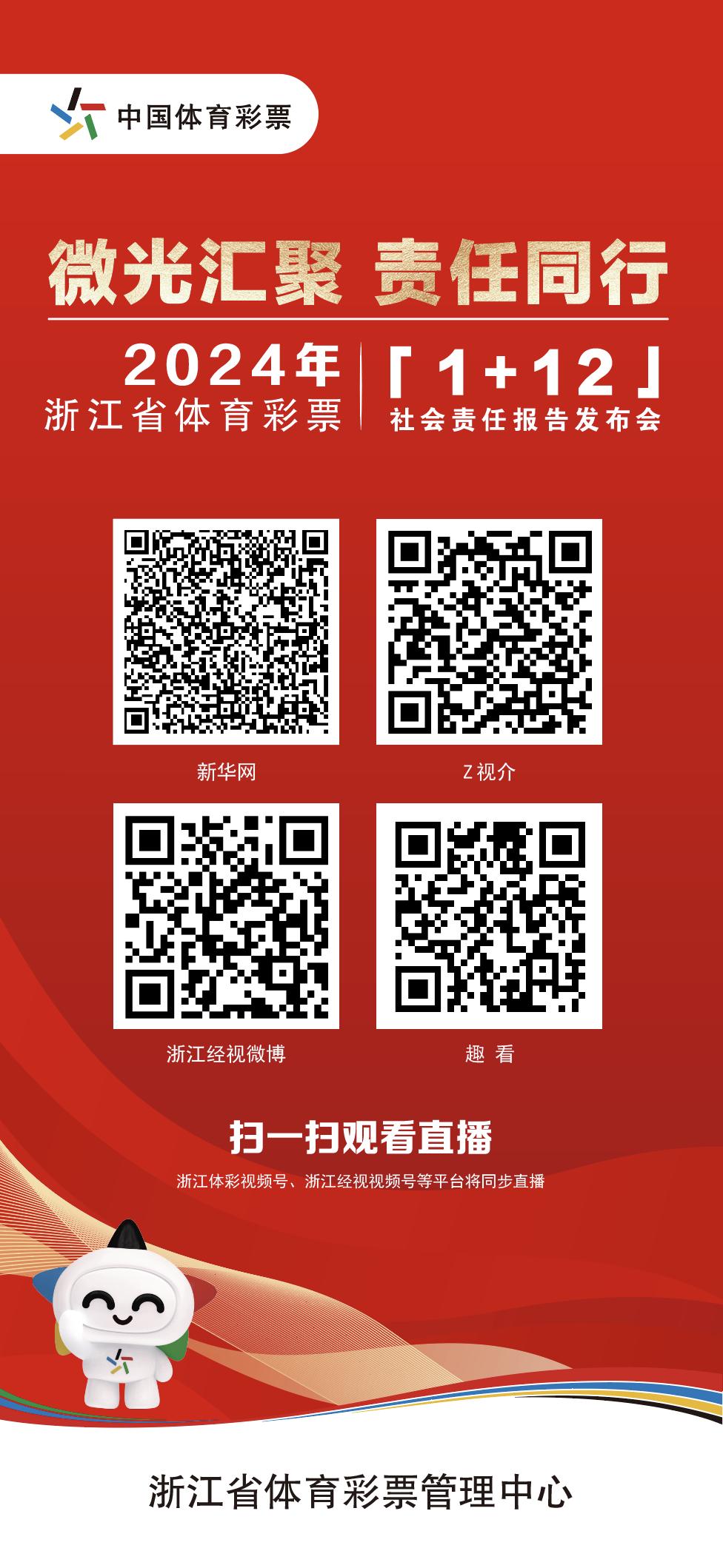 敬请期待!2024年浙江省体育彩票(1+12)社会责任报告即将发布