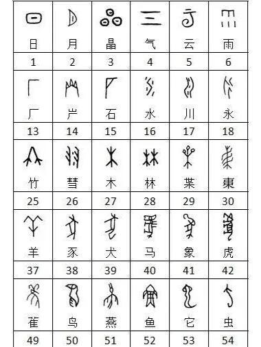 甲骨文识字对照表：解锁汉字三千年的象形密码