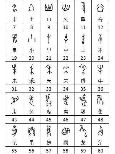甲骨文识字对照表：解锁汉字三千年的象形密码