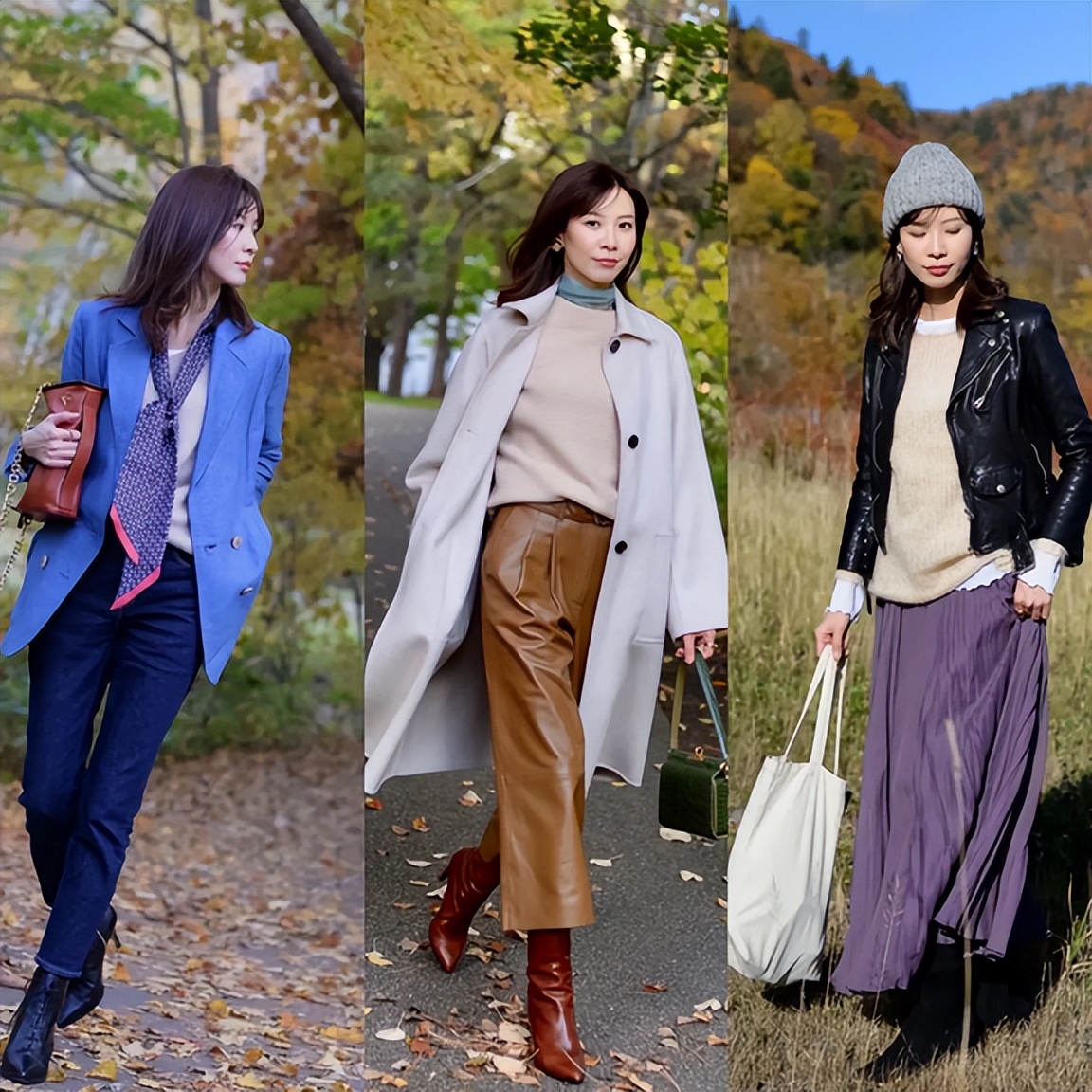 这不愧是40、50女人的穿衣典范！秋天叠穿不厚重，打造吸睛点