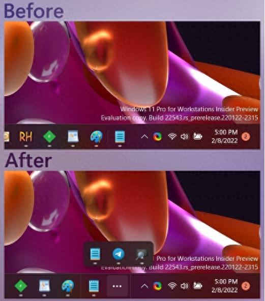 微软 Win11 极简任务栏上手：优化平板体验，但也缺了点小功能