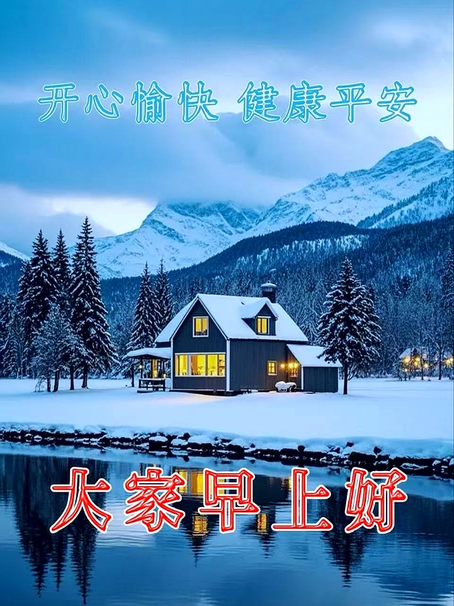 32张自然山水风景早上好早安图片带字带问候语，一眼治愈，养心