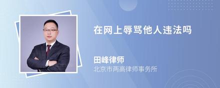 网上被言语辱骂犯法吗