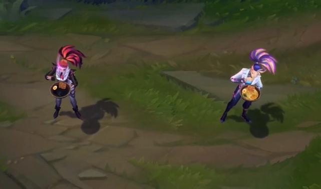 LOL都市系列皮肤：阿卡丽喜提新装！回城吃面的画风太有趣了