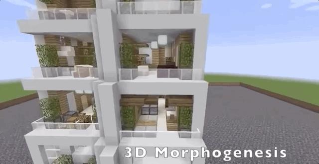 通过细胞自动机，AI在「我的世界」学会了盖房子