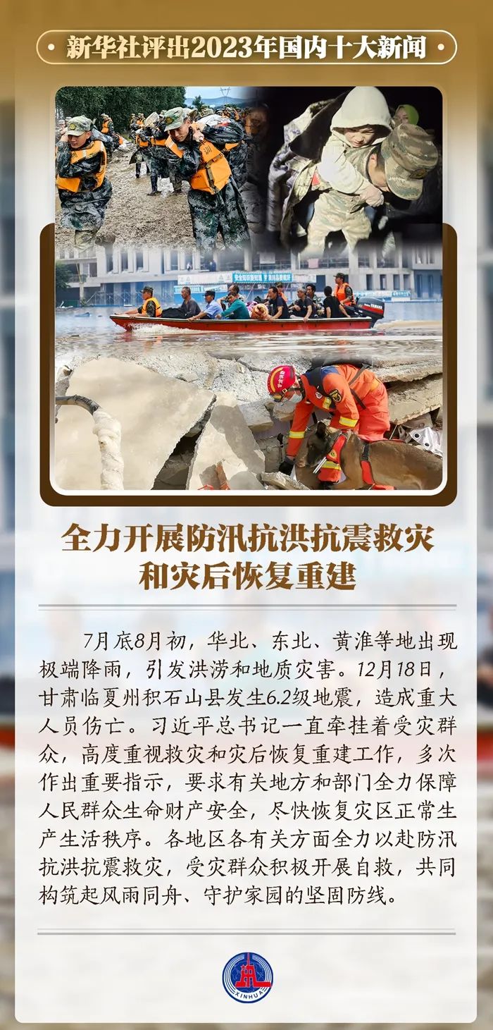 【时政】新华社评出2023年国内国际十大新闻