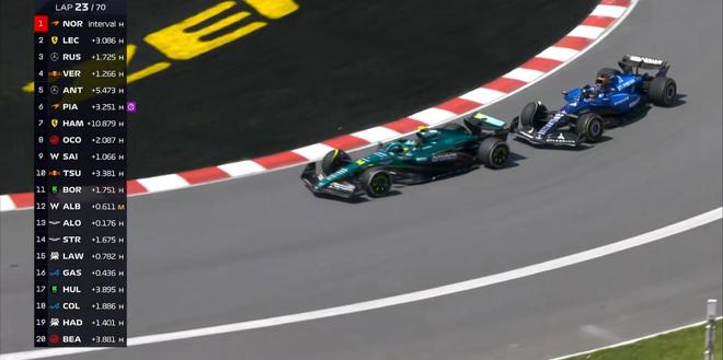 F1加拿大正赛：拉塞尔杆位夺冠，安东内利生涯首台，诺里斯退赛