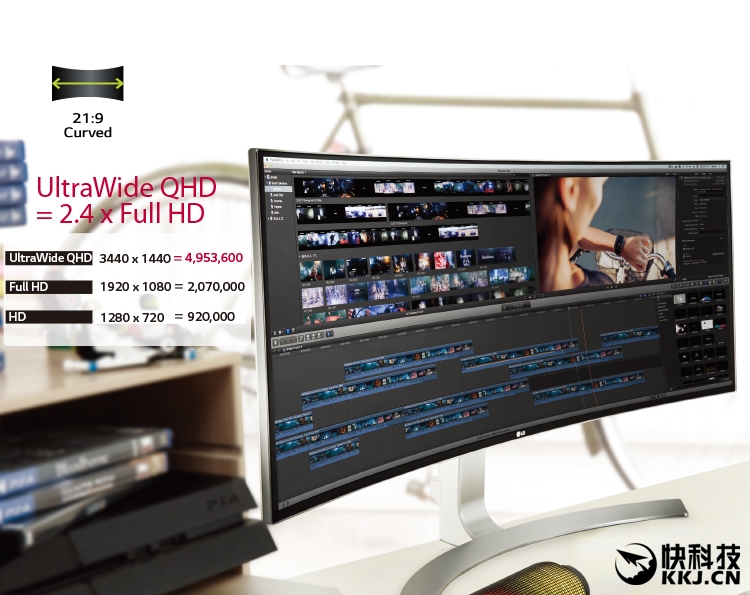 首发！LG 21：9曲面超宽屏显示器详测：震撼、惊艳