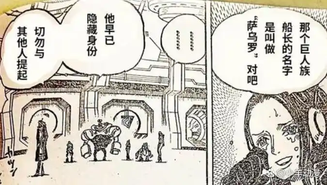 海贼王1066话：最想见的人团聚！罗宾再次相遇萨乌罗，尾田太会了