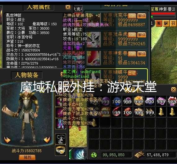 魔域私服外挂：游戏天堂还是地狱？